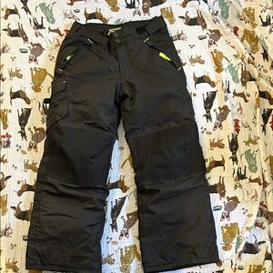 Champion Kids Black Snow Pants with Neon Accents